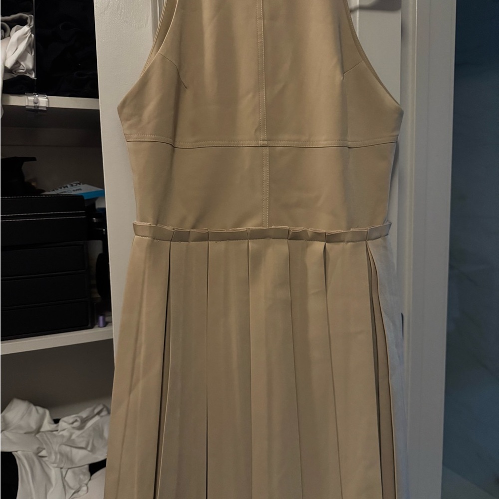 Chic Tan Midi Dress